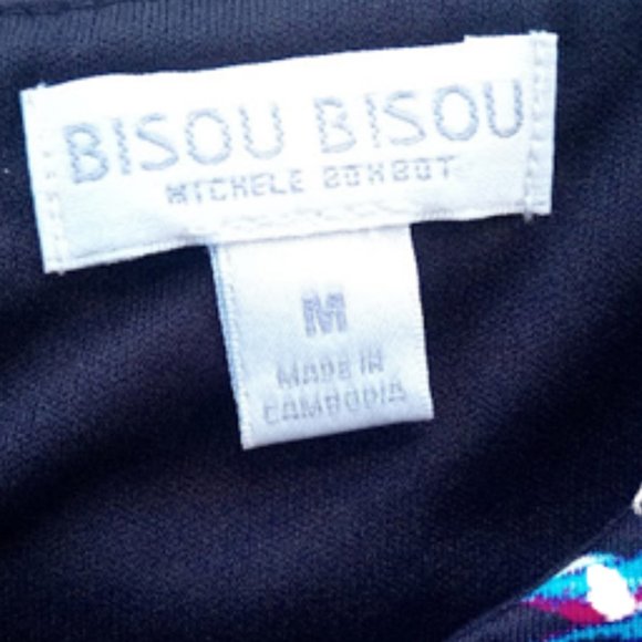 Bisou Bisou blue Crop Tank Top Size Medium NEW NWOT - Picture 3 of 4